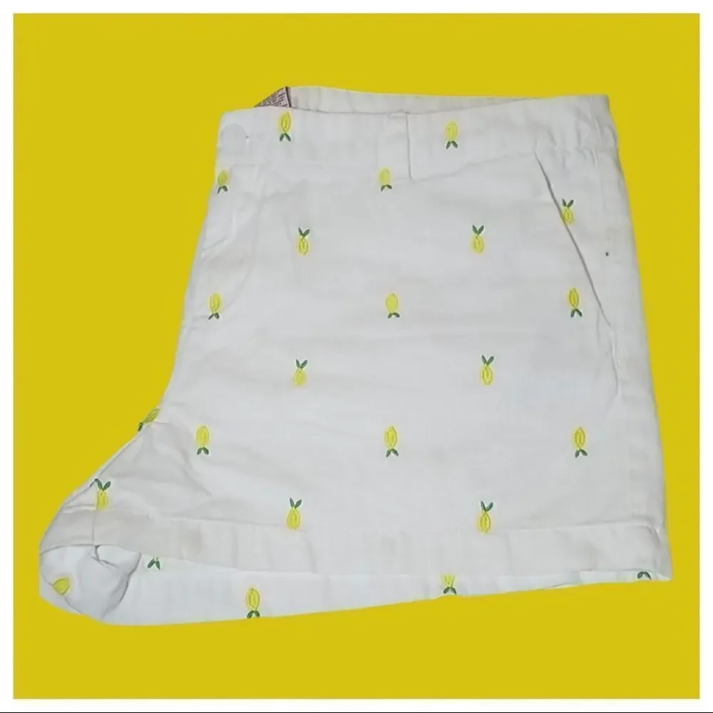 🍋 Merona Embroidered Lemon Summer Fruits Shorts